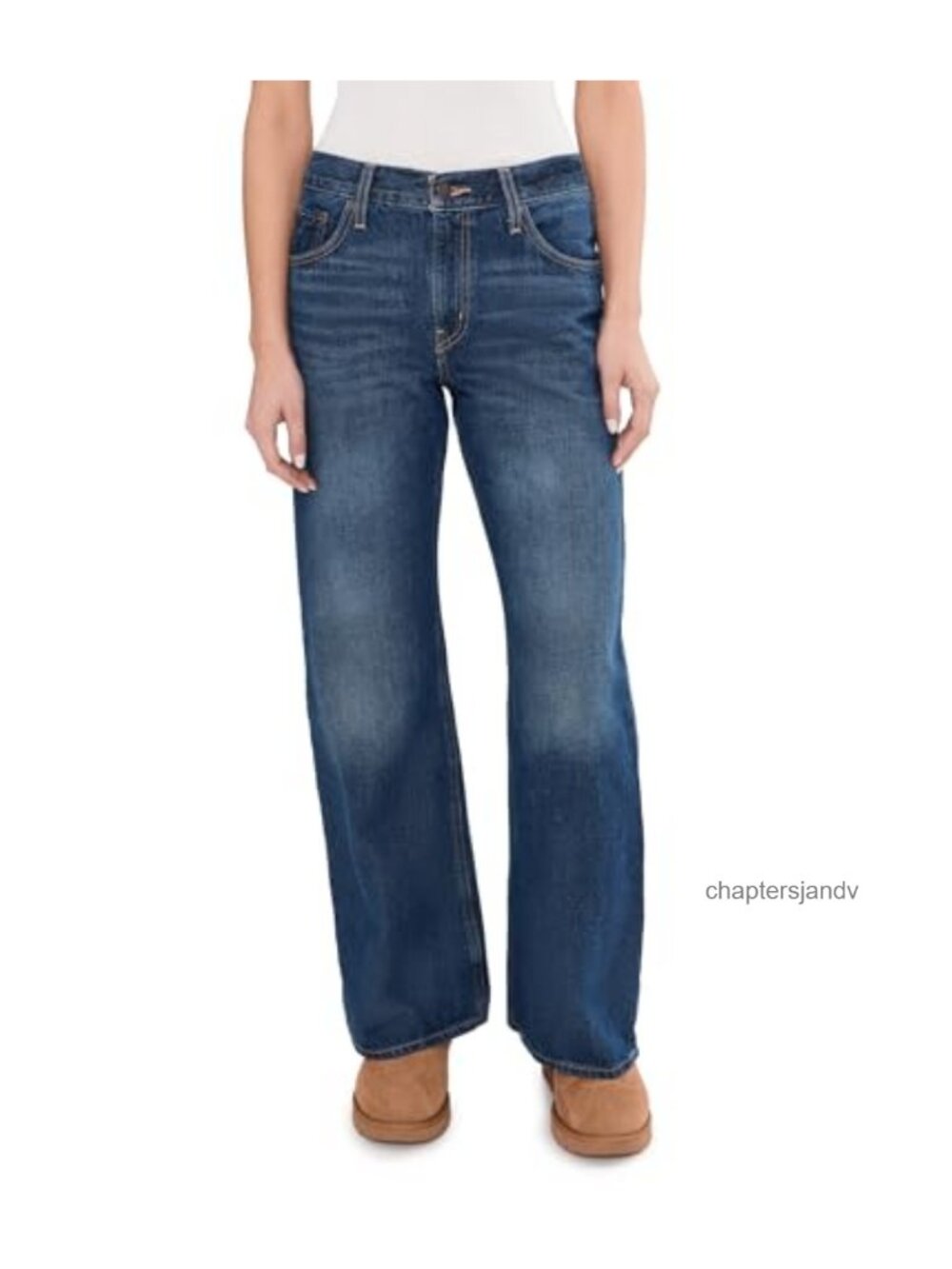 Levi's Middy Loose Boot Jeans Mid Rise Non-Stretch Denim